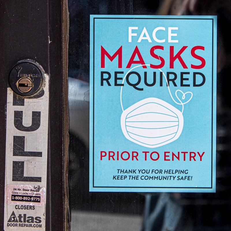 Face Mask Window Clings Printing Los Angeles 1